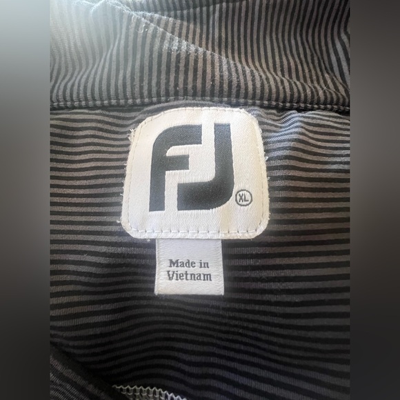 FOOTJOY FJ Performance 1/2 Zip Golf Shirt / Jacket Outdoor Long Sleeve Striped - Picture 5 of 6